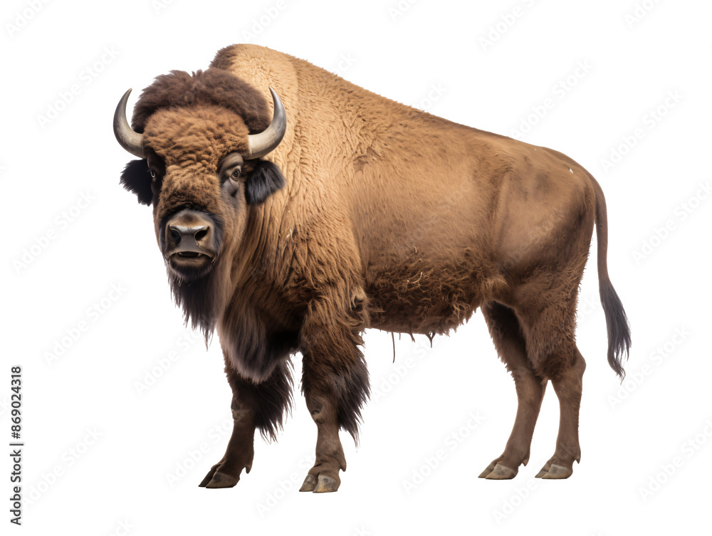 a bison with horns standing a bison with horns standing