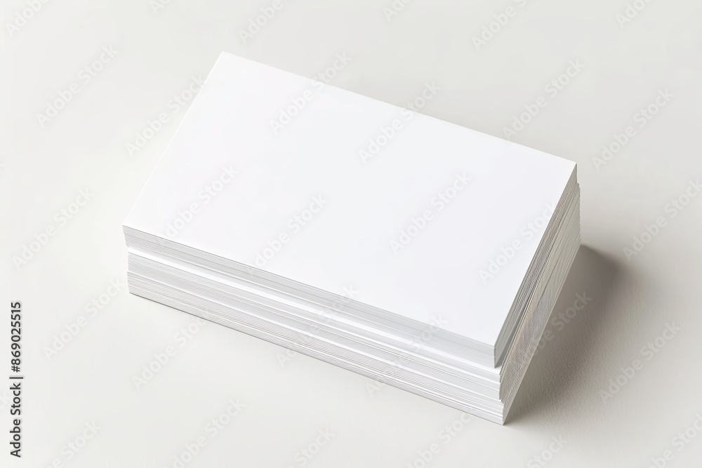 Business card mockup on isolated white background created with generative AI Business card mockup on isolated white background created with generative AI