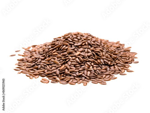 a pile of brown flax seeds