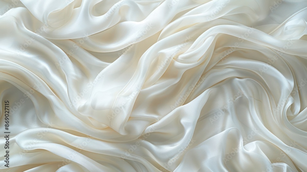 A white fabric with a pattern of a wave A white fabric with a pattern of a wave