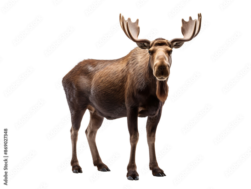 a moose with large antlers a moose with large antlers