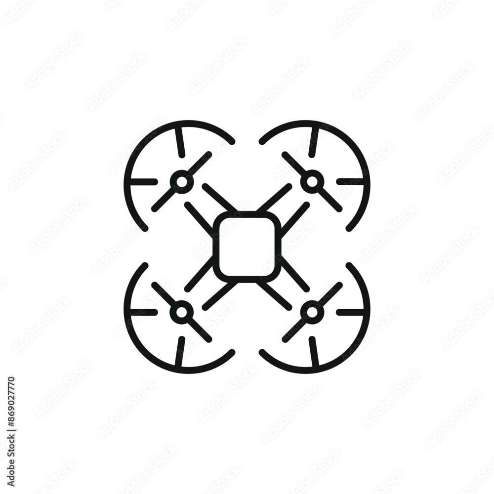Quadcopter Icon. Simple quadcopter icon for drone and UAV technology. Vector illustration. Quadcopter Icon. Simple quadcopter icon for drone and UAV technology. Vector illustration.