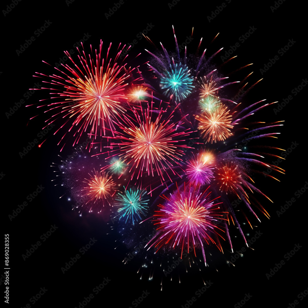 fire works in the sky with black background fire works in the sky with black background