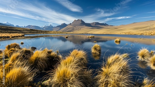 Landscape of the high plateau of puna image photo