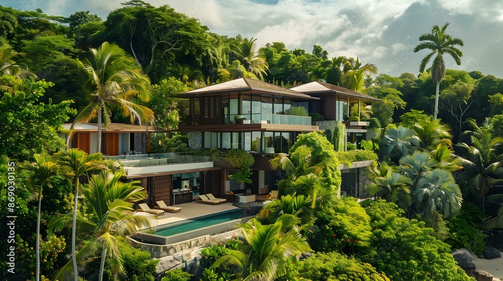 Fototapeta premium Landscape luxury villa image
