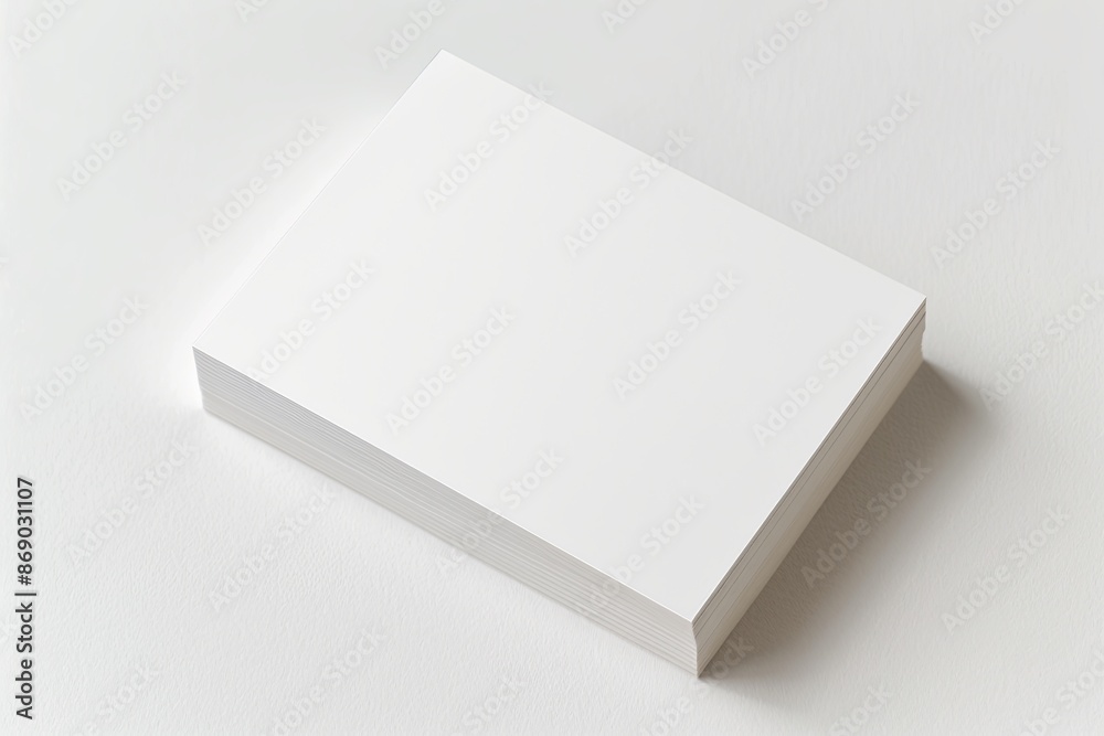 Business card mockup on isolated white background created with generative AI Business card mockup on isolated white background created with generative AI