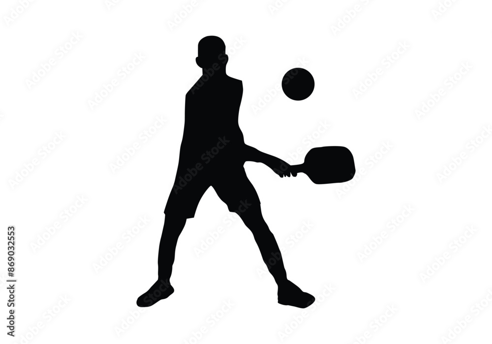 Pick ball player vector in silhouette Pick ball player vector in silhouette