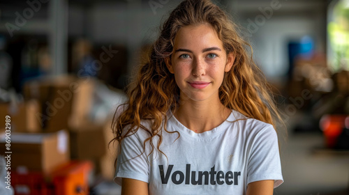 Portrait of an NGO female volunteer