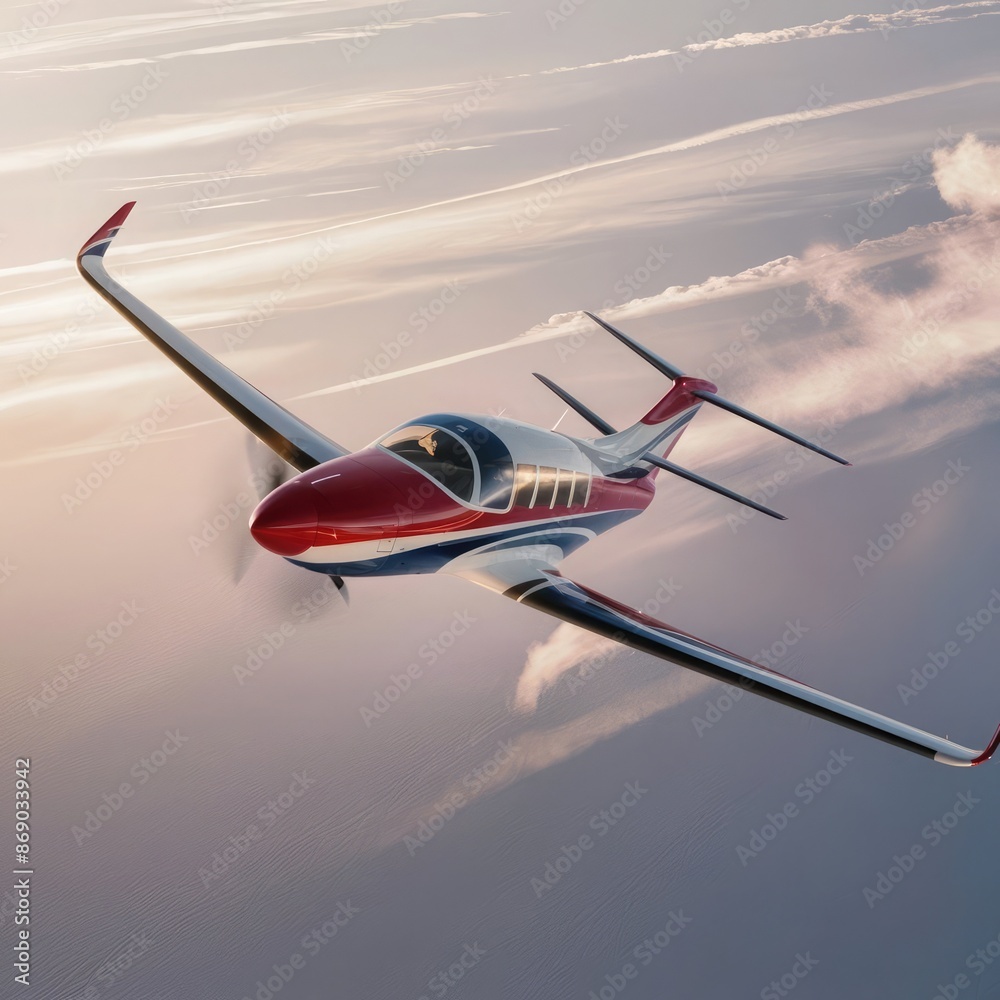 Naklejka premium Flying airplane isolated on a white background 3