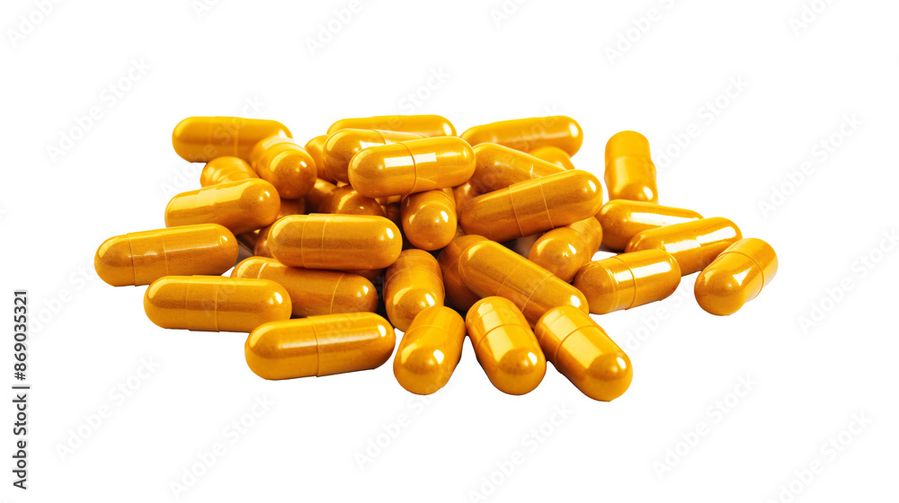 a pile of yellow pills