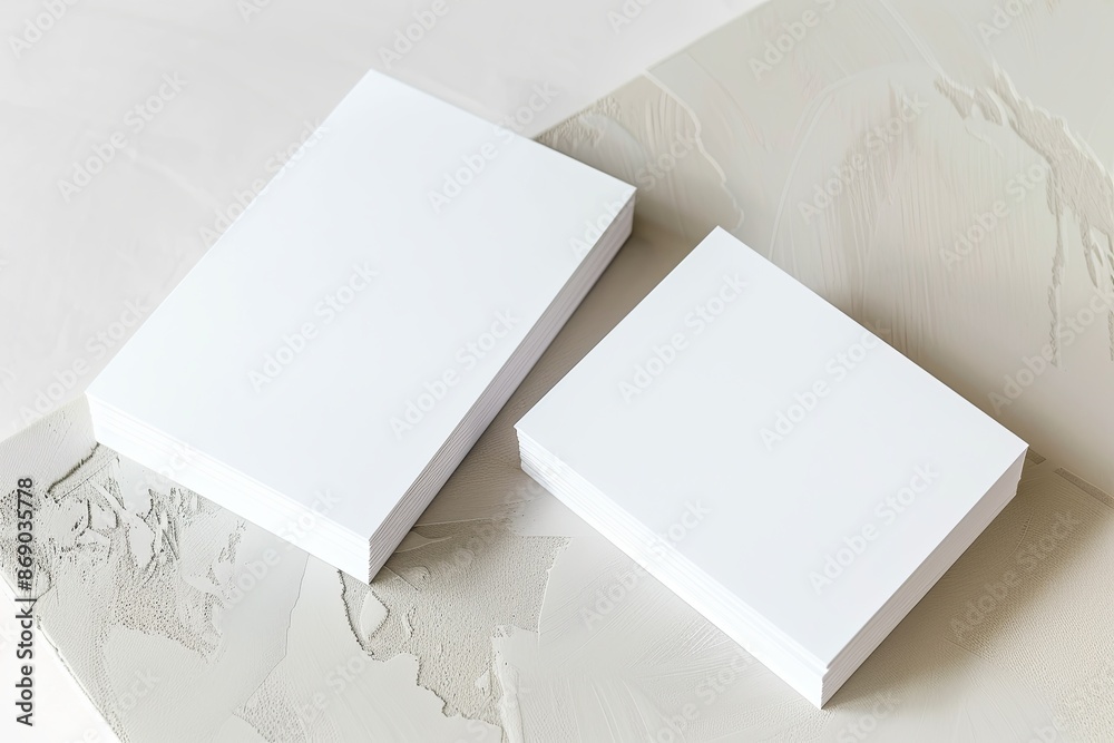 Business card mockup on isolated white background created with generative AI Business card mockup on isolated white background created with generative AI