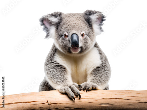 a koala bear on a branch photo