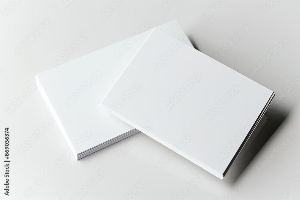 Business card mockup on isolated white background created with generative AI Business card mockup on isolated white background created with generative AI