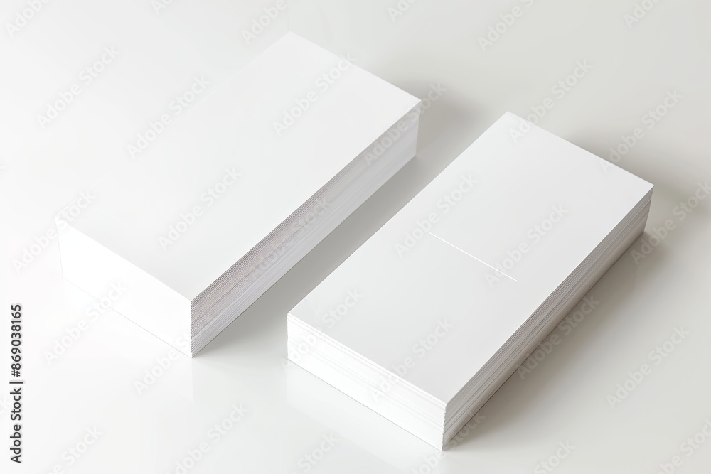 Business card mockup on isolated white background created with generative AI Business card mockup on isolated white background created with generative AI