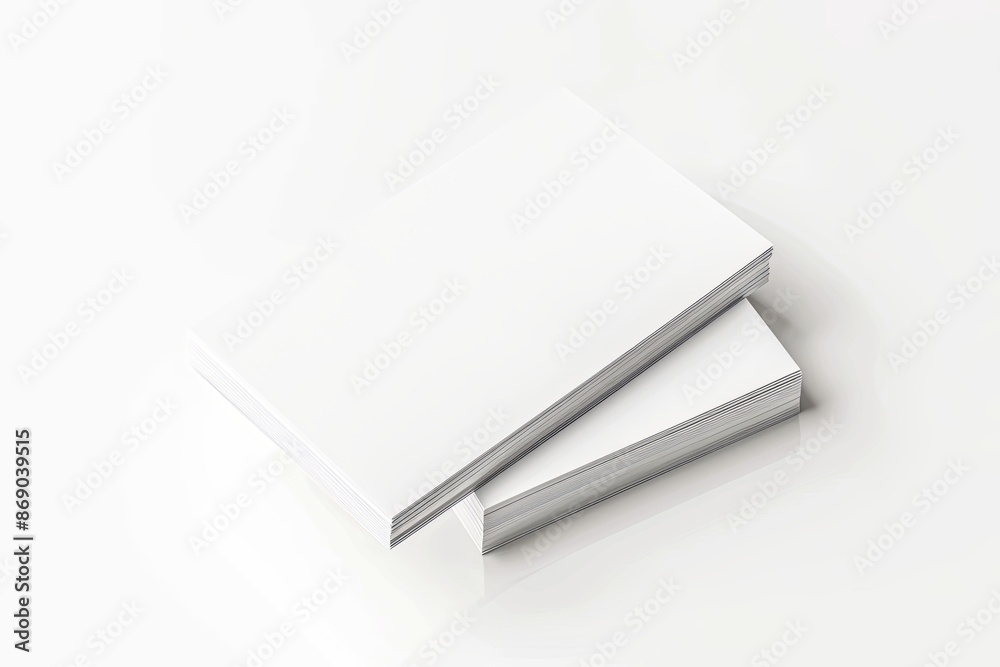 Business card mockup on isolated white background created with generative AI Business card mockup on isolated white background created with generative AI