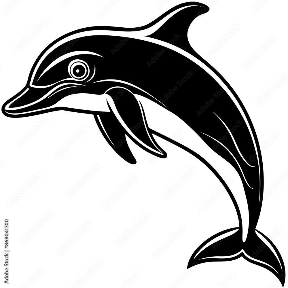 Obraz premium dolphin isolated on white background