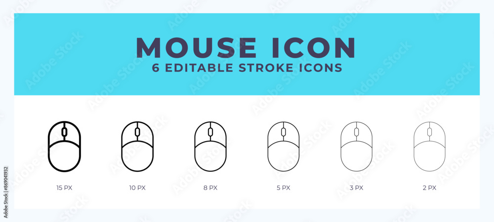 Mouse icon symbol. Outline. Lineal icon with editable stroke. Mouse icon symbol. Outline. Lineal icon with editable stroke.