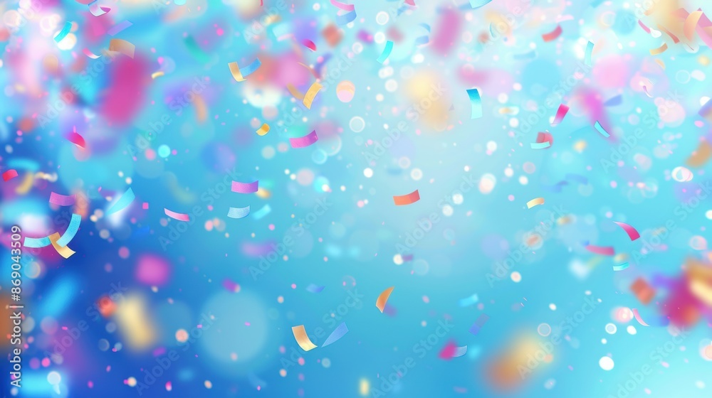 Floating pastel confetti pieces in soft blue light, creating a dreamy and delicate atmosphere with a playful touch. Floating pastel confetti pieces in soft blue light, creating a dreamy and delicate atmosphere with a playful touch.
