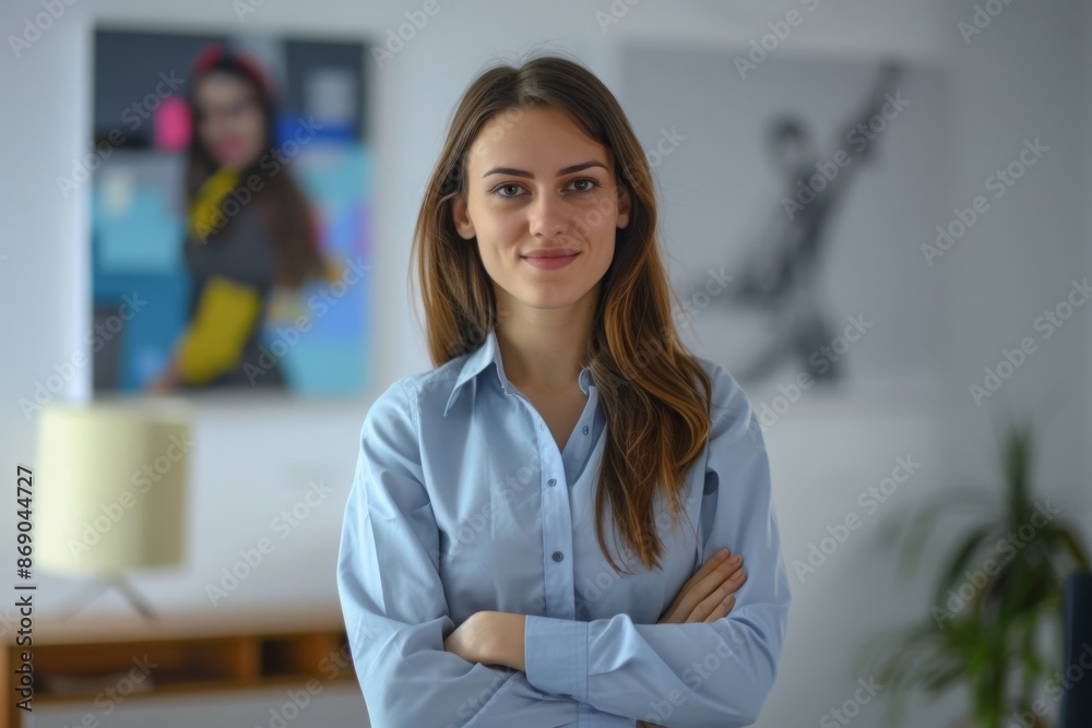 A young professional woman in a blue shirt standing confidently with arms crossed in a bright office, showcasing determination and readiness for success.
A young professional woman in a blue shirt standing confidently with arms crossed in a bright office, showcasing determination and readiness for success.