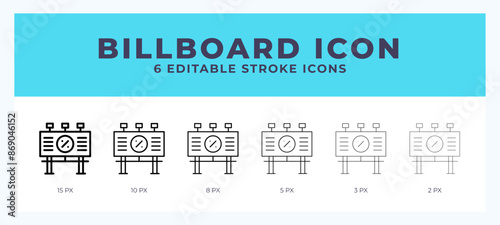 Billboard vector icon for web and app. Editable stroke vector illustration