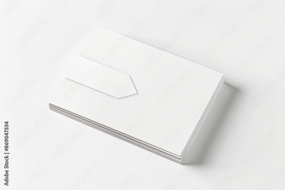 Business card mockup on isolated white background created with generative AI