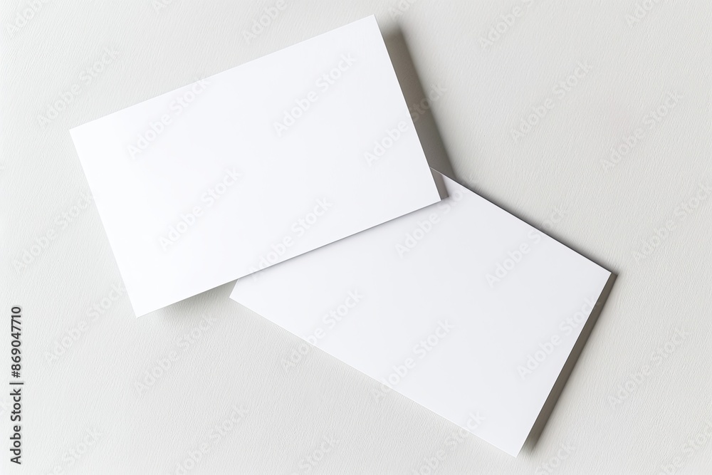 Business card mockup on isolated white background created with generative AI Business card mockup on isolated white background created with generative AI