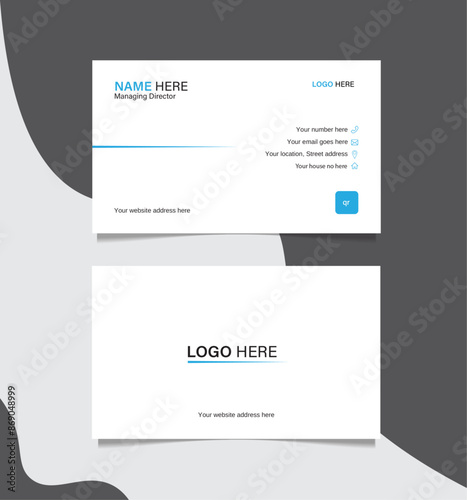 New design, creative business card design, premium modern business design, clean modern professional business card design, name and elegant template.