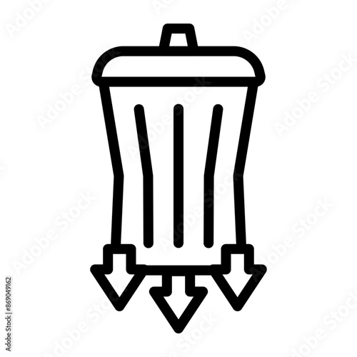Waste Reduction Line Icon Design