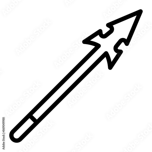 Spear Line Icon Design