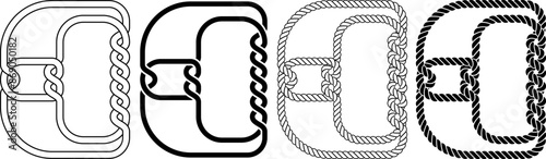 Pretzel link rope Knot icon