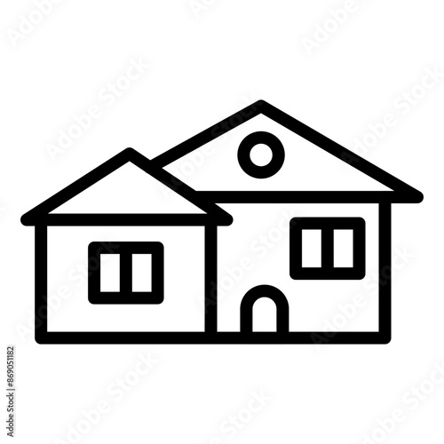 House Line Icon Design