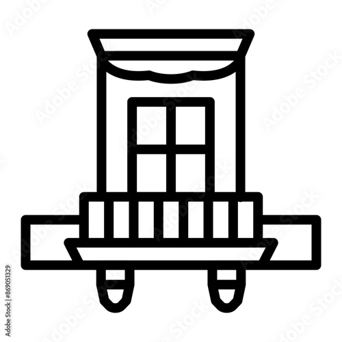 Balcony Line Icon Design