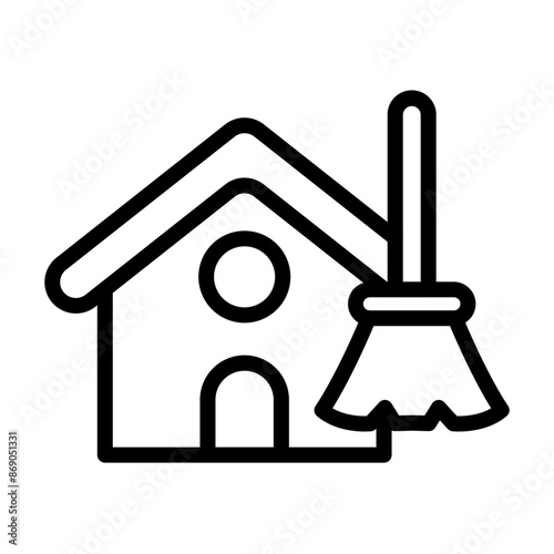 Cleaning Line Icon Design