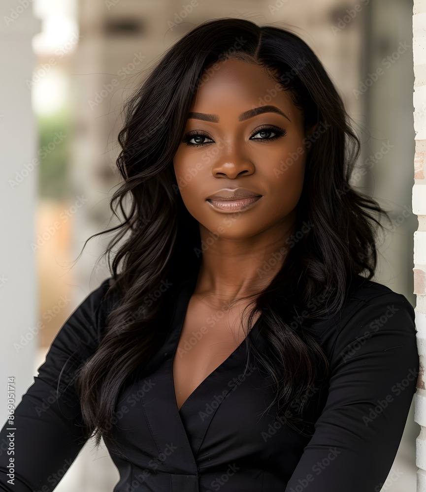 portrait of a beautiful young african american woman