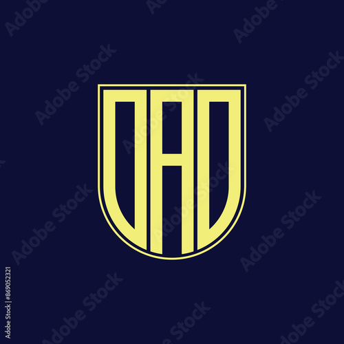 dad letter logo design