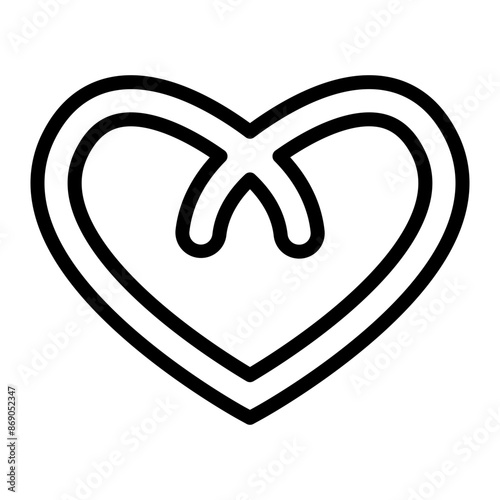 Pretzel Line Icon Design