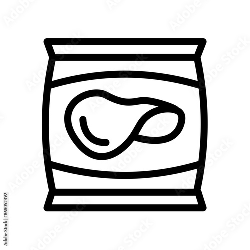 Potato Chips Line Icon Design