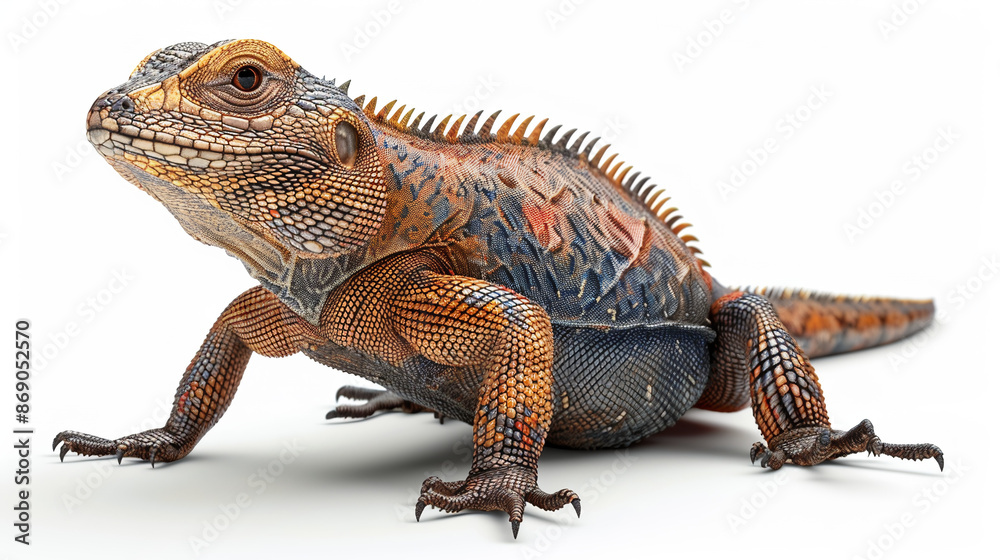 iguana, white background iguana, white background