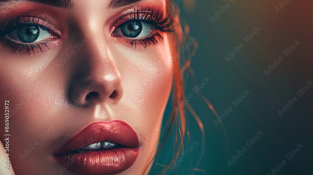 beauty portrait face makeup girl pretty : Generative AI beauty portrait face makeup girl pretty : Generative AI