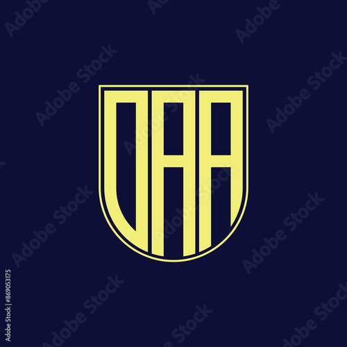 daa letter logo design photo