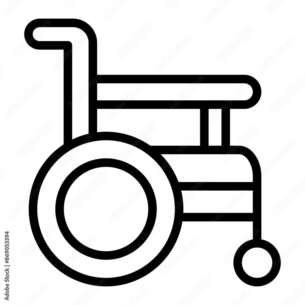 Wheel Chair Line Icon Design Wheel Chair Line Icon Design