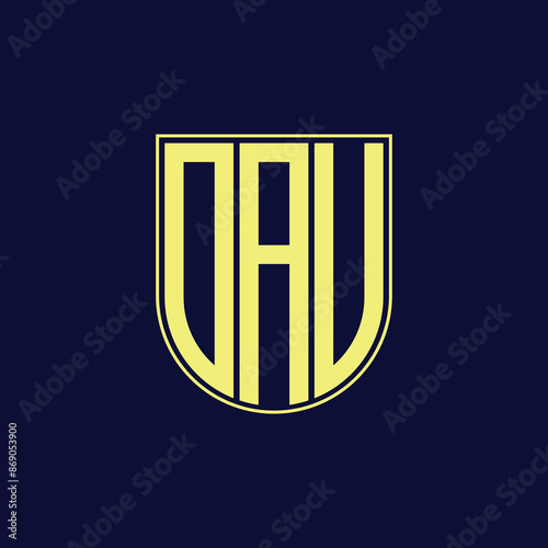 dau letter logo design