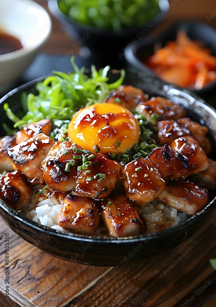Teriyaki Chicken Bowl with Rice and Egg Teriyaki Chicken Bowl with Rice and Egg