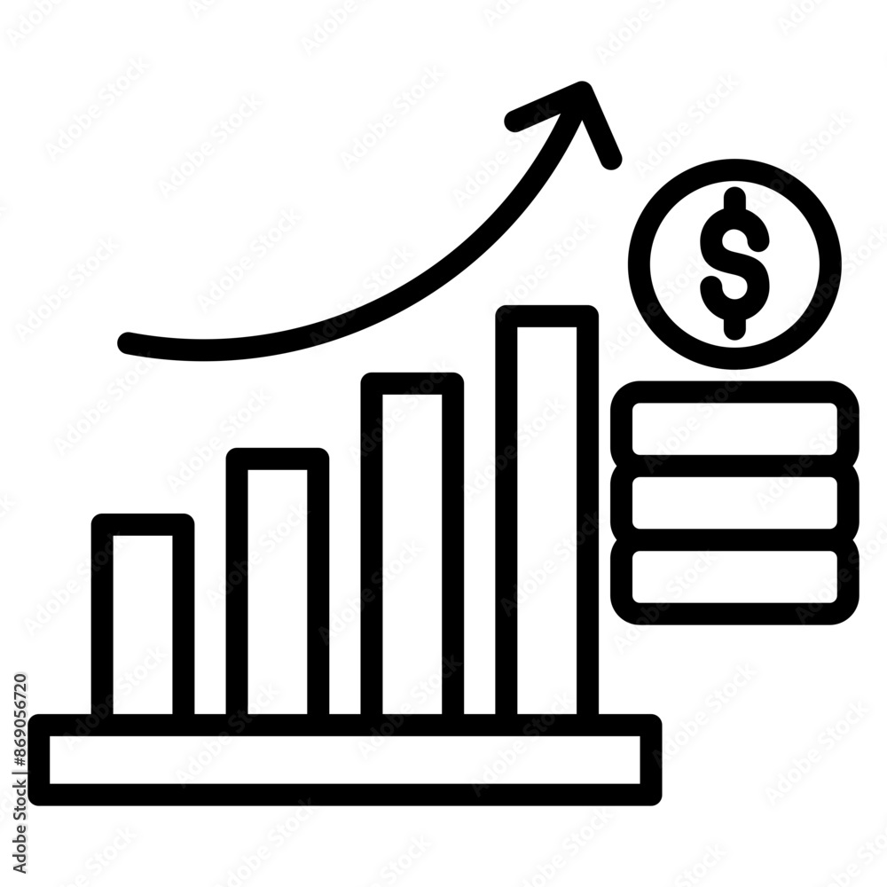 Economic Growth Icon Economic Growth Icon