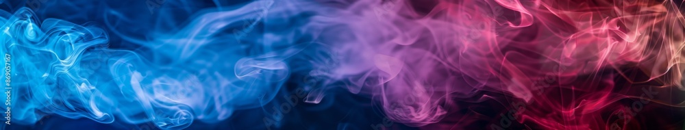 Obraz premium Unique Fantastical Vibrant Ethereal Colorful Background with Artistic Yellow, Orange, Purple, and Red Glowing Smoke, Shining with Divine Light, Representing Faith, Belief, Inclusion, Freedom, Jesus, H
