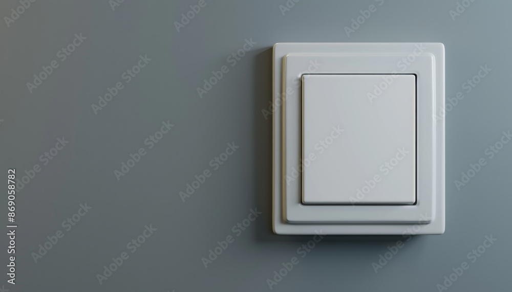 White Light Switch on Grey Wall White Light Switch on Grey Wall