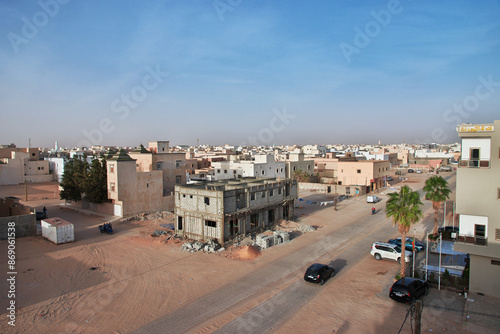 Obraz na płótnie Panoramic view of the center of Nouakchott, Mauritania, West Africa w salonie