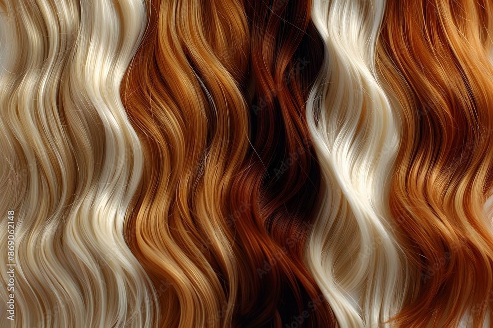 Wavy Blonde and Auburn Hair Texture Wavy Blonde and Auburn Hair Texture