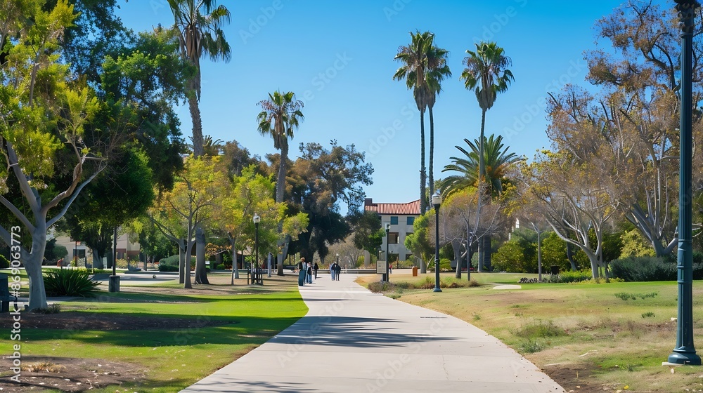 Campus of UCSB University of California Santa Barbara on a sunny day no people : Generative AI Campus of UCSB University of California Santa Barbara on a sunny day no people : Generative AI