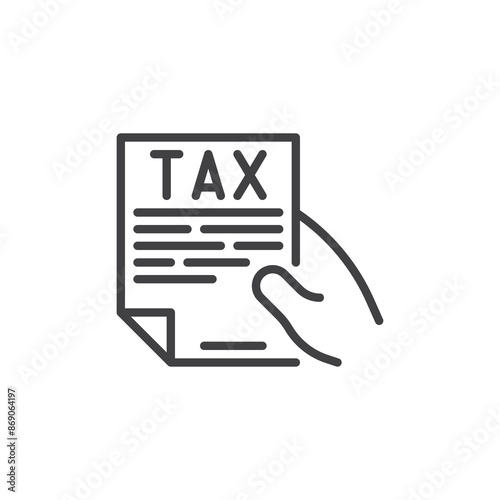 Tax Payment line icon